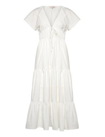 Fransisko Maxi Dress White A-View
