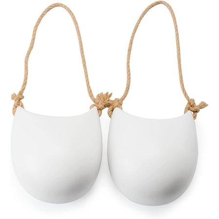 Hængende Planter Hængende Planteholder Kurv Indendørs Udendørs Blomsterkrukker Væg Planteholder Sæt med 2 Blomsterkrukker til Sukkulente Urte 