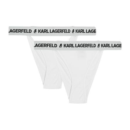 Karl Lagerfeld Logo Brazilians (2 Pack) Hvid, Dame Trusser