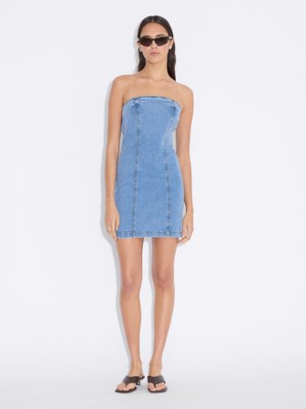 Holzweiler Kristin Short Denim Dress - Mid Blue - Women's - Small