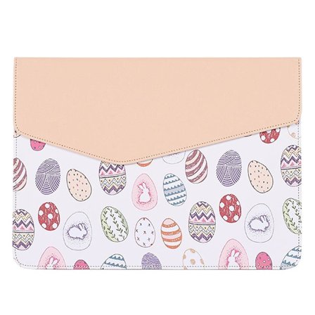 Lätt tecknad bärbar datorväska för 12~15-tums bärbar dator, PU-läder magnetiskt stängning anteckningsbokväska