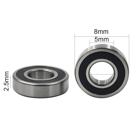 10 stk. Deep Groove Kuglelejer Dobbeltforseglede lejer MR85-2RS