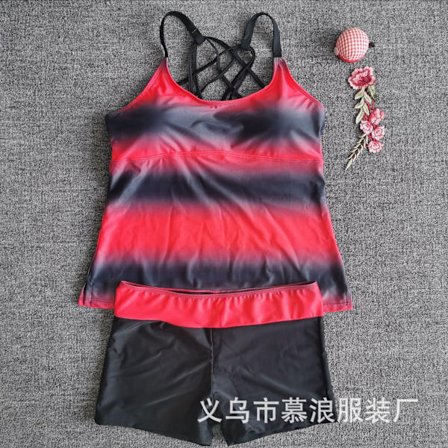 Damer Plus Size Badkläder 2st Badkläder Badkläder + Shorts