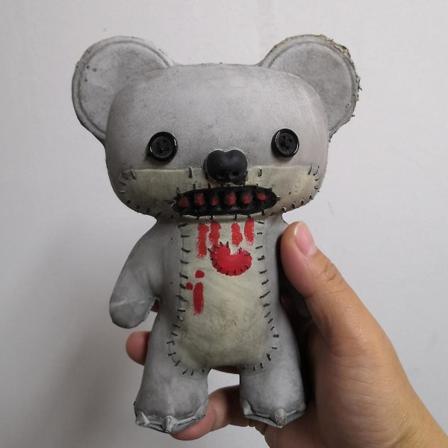 Halloween Teddy Zombie Christmas Bear Undead Corpse Doll - Blodig forfalt Creepy Halloween Skrekk rekvisita dekorasjon høy kvalitet