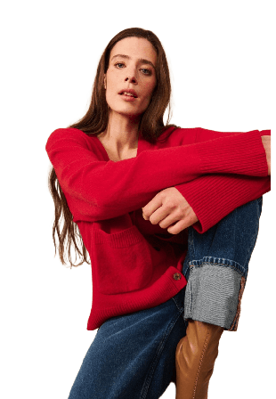 Jumperfabriken Estrid Cardigan Tröjor Dam Röd L