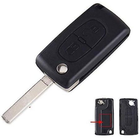 2-knappars VA2 BLADE -CE0523 Fjärrnyckelskal för 207 307 308 407 607 807 för C2 C3 C4 C5 C6 Fällbar bilnyckelskal 2 knappar 3 knappar (2 knappar, VA2-