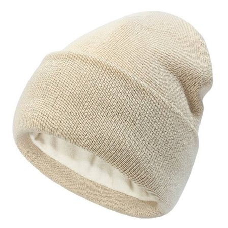 Mössa Mössa med manschett Beanie BEIGE BEIGE