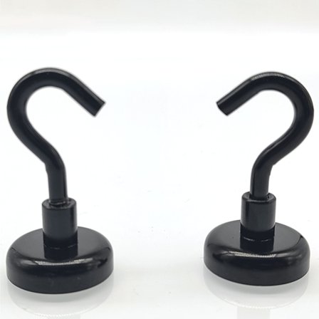 Magnetiske kroker, (6-pakning-svart), 25Lbs sterke tunge cruise M