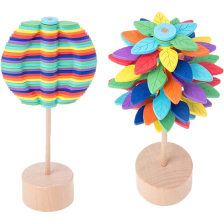 Trä kontor hem leksaker Stress Relief Toy - Lövformad display