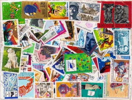 Frankrig - 500 forskellige stemplede frimærker