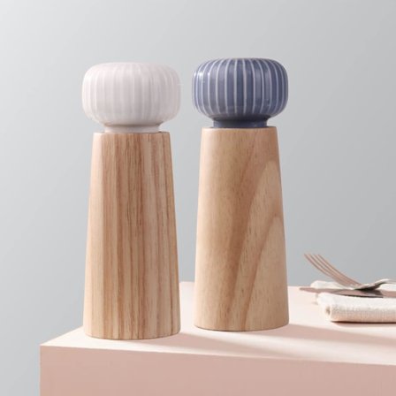 Salt- og peberkværn, manuel krydderikværnsæt kværn med justerbar kværn