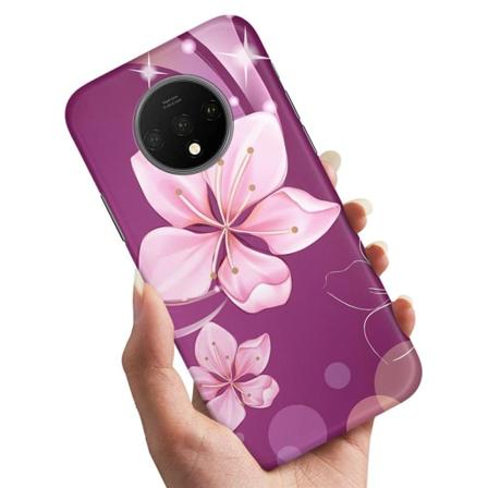 OnePlus 7T - Deksel/Mobildeksel Hvit Blomst