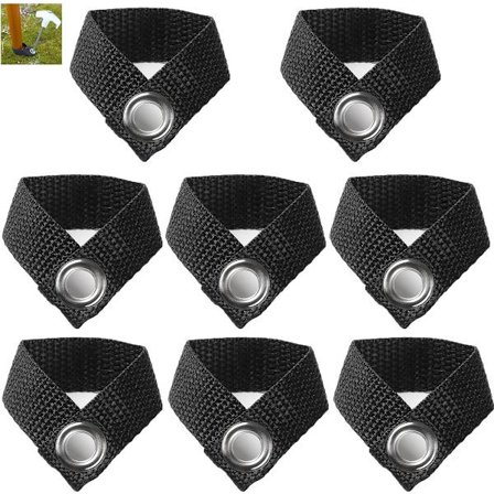 8-pakning teltstangankre med metallhull for teltstangfotspenner for markiser regnoverbygg presenninger hengekøye regntrekk parasoller kalesjer telt