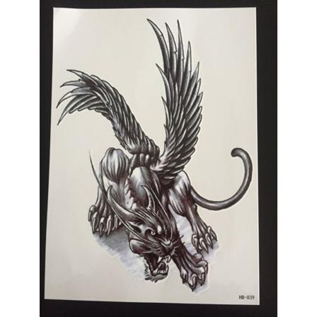 Tillfällig Tatuering 21 X 15cm - Fantasy Dragon