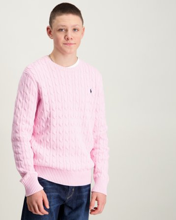 Polo Ralph Lauren Cable-Knit Cotton Sweater Roze Truien Jongens - Kids Brand Store