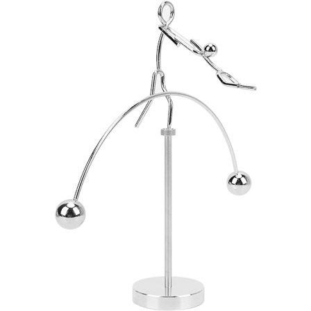 Balansefysikkleke, skrivebordsdekorasjon leketøy Stressavlastning Mini vugge Balanseballleketøy Unik stilleker for fysikk Klassisk vitenskapsmoro