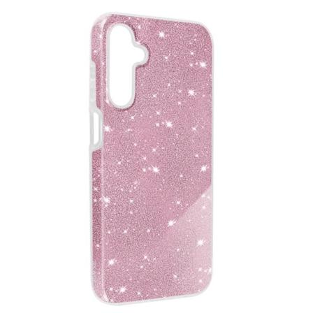 Kotelo Samsung Galaxy A15 5G Glitter Silikoni Puolikova Jäykkä Hieno Vaaleanpunainen