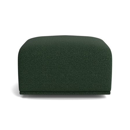 Tuesday Pouf Hocker in Raisa Grün, moderner Sitzpouf mit 44cm Durchmesser, strukturierter Stoffbezug, bequeme Polsterung für Wohnzimmer.