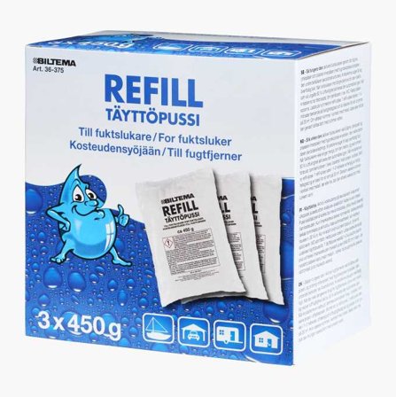 Refillpåsar Original till fuktslukare 3-pack - Biltema
