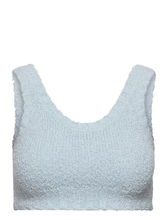 Birdy Knit Top Crop Tops Sleeveless Crop Tops Blå ROTATE Birger Christensen
