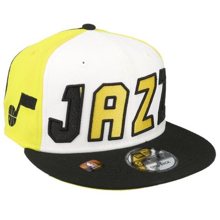 New Era - NBA Vit snapback Keps - Utah Jazz 9FIFTY NBA 23 Back Half White/Yellow/Black Snapback @ Hatstore