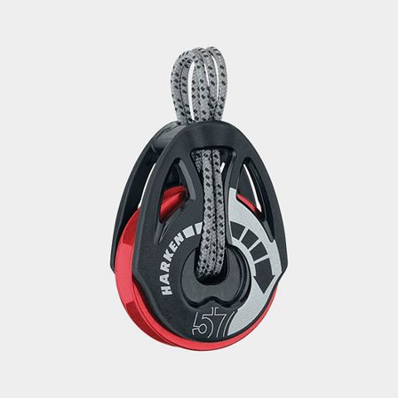 Harken 57mm T2 Soft-Attach Ratchamatic Block - Red Sheave (2160.RED)