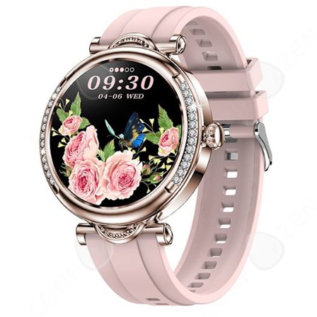 Älykello - CONFOZEN - Malli IP67 - Bluetooth 5.2 - Näyttö 1,27 tuumaa - Vaaleanpunainen