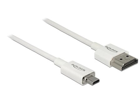 Delock Slim High Quality - HDMI-kabel med Ethernet - 25 cm