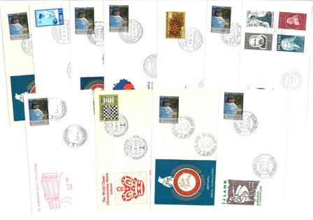 Island - 11 forskellige FDC'er og specialkuverter - Samling