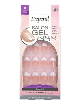 Depend Cosmetic Salon Gel Rosa Kort Sq - Nude - ONE SIZE