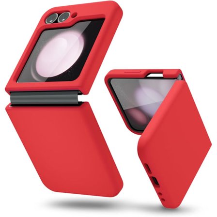 Etui til Sumsung Galaxy Z Flip 6, flytende silikon TPU-deksel (rød)