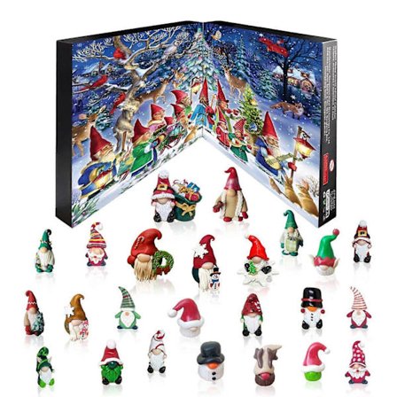 2025 Jule ResinGnome Julekalender 24 STK Resin Gnome Dekor Jule Resin Gnome Dekoration Jule Hot