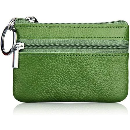 1x Grøn Mini Læder Pengeskrin til Kvinder Mænd Børn Piger Drenge