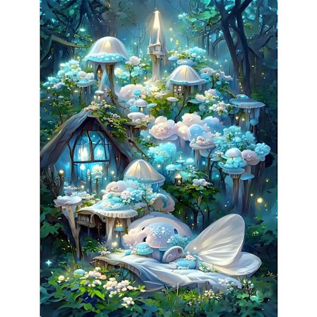 5D Diamantmaleri Verden av alver 30x40cm Stil 8