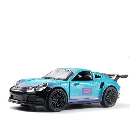 Pojkars sportbilsleksak i svart och blått