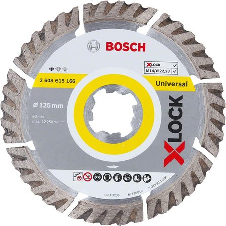 Bosch Standard for Universal Kappeskive X-LOCK 125 × 22,23 × 2 × 10 mm, Maskintilbehør & forbruk