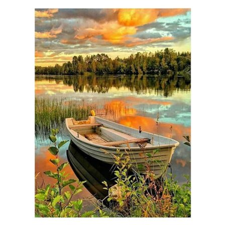 5D timanttimaalaus DIY auringonlaskumaisema maalaus, 30x40cm