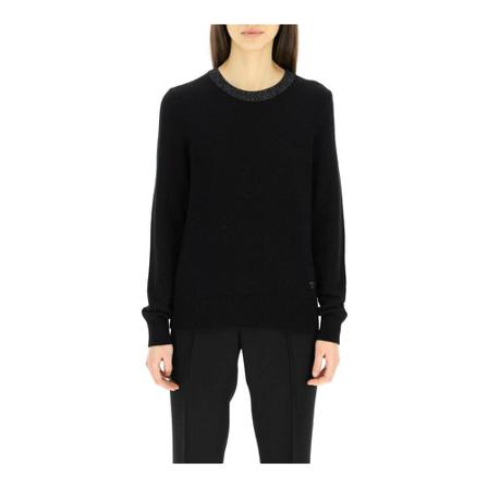 Tory Burch cashmere sweater with lurex Sort, Dame, Størrelse: XS