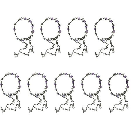 Dame Pige Mode Bohème Blomsterkrone Blomsterguirlande Hårbøjler