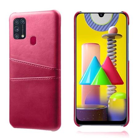 Samsung Galaxy M31 skal med korthållare - Rosa Rosa