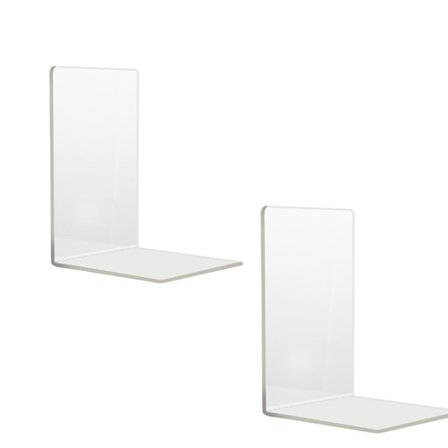 2 stk akryl bokholder skrivebord kreativ klar L-formet hylle Bo