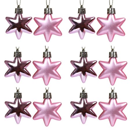 Julgransprydnad Femuddig Stjärna Julhänge (12-pack)