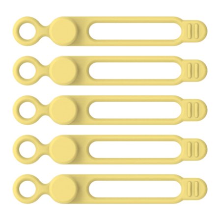 5 kpl datakaapelijärjestäjä Winder kuulokekaappi keltainen yksi koko