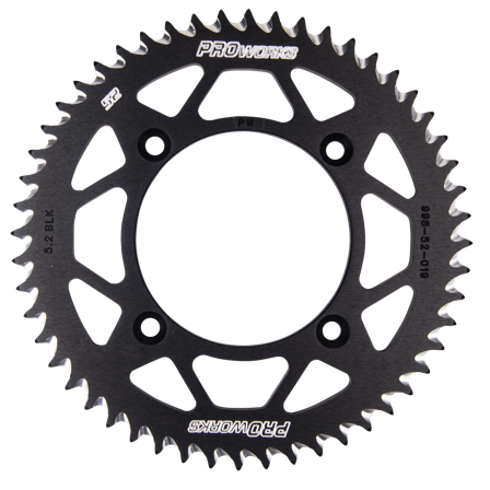 Kettenrad Hinten Proworks Aluminum Schwarz - Yamaha YZ 80 1993-2001