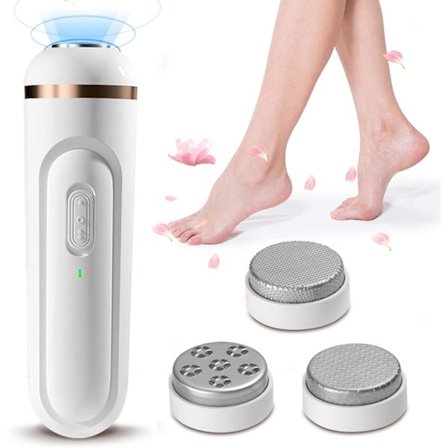 Elektrisk fodskraber, professionel elektrisk fodskraber, eksfoliator og hård hudfjerner rulle, justerbar hastighed, 2200mAh genopladeligt batteri, 2 