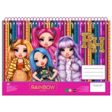 Rainbow High School A/4 spiralblock för skisser, 30 ark