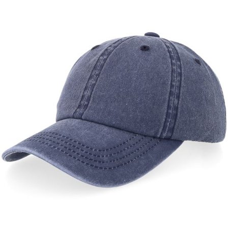 Equip - Blå unconstructed Keps - Kids Navy Pigment Washed Dad Cap @ Hatstore