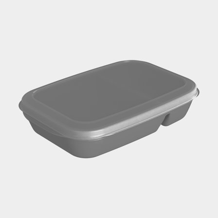 Madkasse Nordiska Plast Everyday Rumdeler, grå, 1 liter