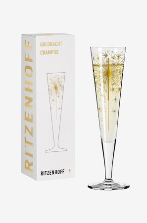 Ritzenhoff - Champagneglas Goldnacht NO:5 - Transparent - Vinglas - Fra Homeroom