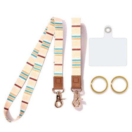 Nøglering med ID-kortholder, clips, udtrækkelig